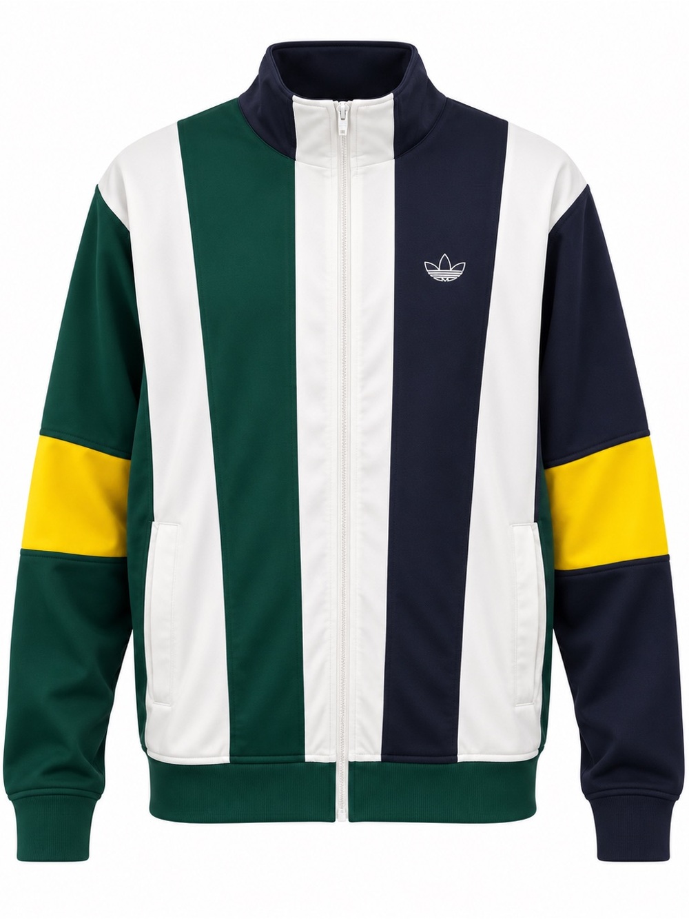 adidas Originals Bailer Track Top Colorblock Green Navy Yellow White L